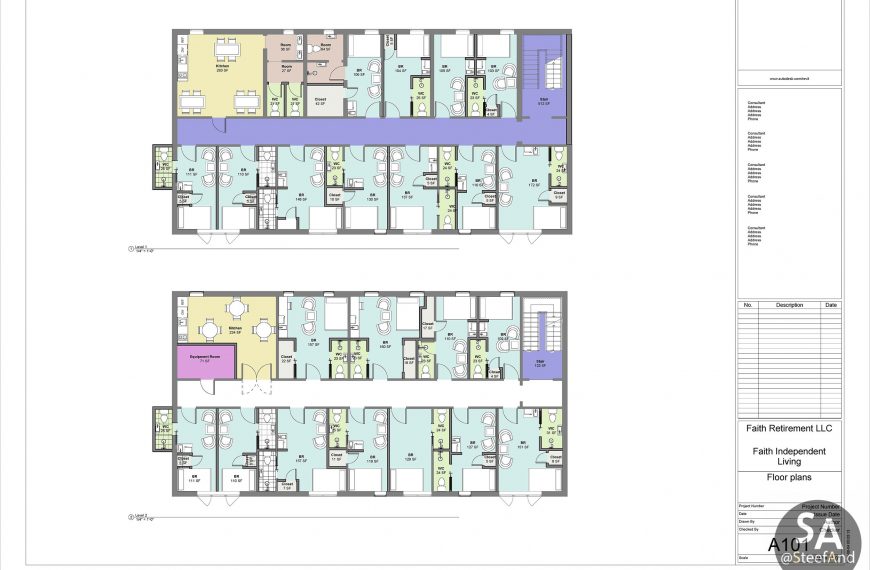 Floor Plan for Church Reconstruction into a Nursing Home