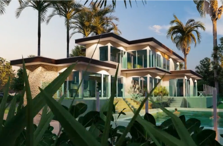 Tropical house – rendering of an existing house