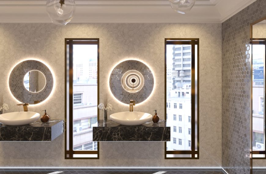 Vanity at the restaurant